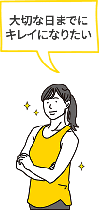 大切な日までにキレイになりたい