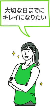 大切な日までにキレイになりたい